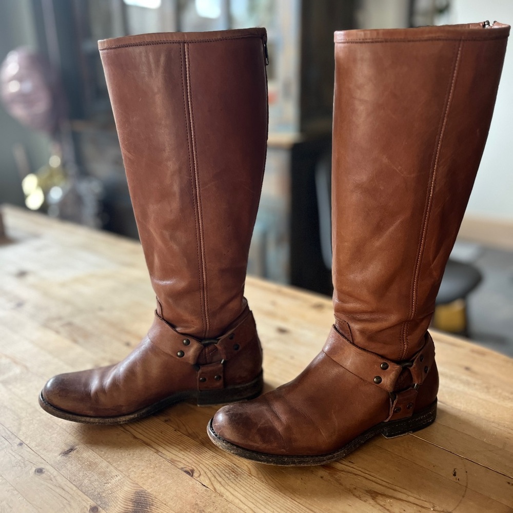 Frye Boots, Tall Phillip Harness, 5.5 Women’s